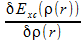 Kohn-Sham exchange correlation potential