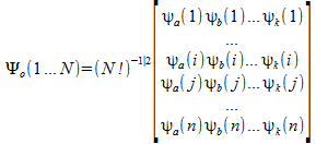 Slater determinant